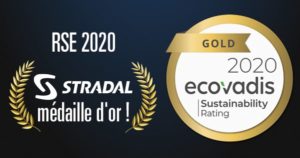 Stradal médaille d'Or attribuée par Ecovadis applicable sur l'année 2021